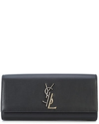 schwarze Clutch von Saint Laurent