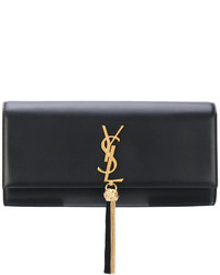 schwarze Clutch von Saint Laurent