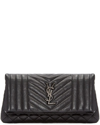 schwarze Clutch von Saint Laurent