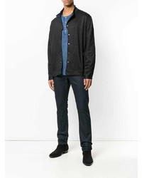 schwarze Collegejacke von John Varvatos