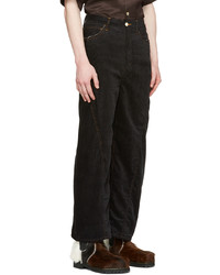 schwarze Cord Chinohose von Jieda