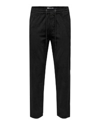 schwarze Cord Chinohose von ONLY & SONS