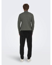 schwarze Cord Chinohose von ONLY & SONS