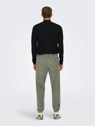 schwarze Cord Chinohose von ONLY & SONS
