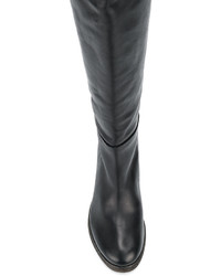 schwarze Cowboystiefel aus Leder