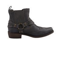 schwarze Cowboystiefel aus Leder von Mustang Shoes