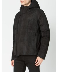 schwarze Daunenjacke mit Schlangenmuster von Giorgio Brato