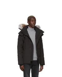 schwarze Daunenjacke von Canada Goose