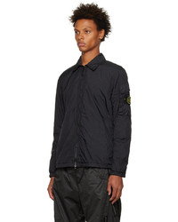 schwarze Daunenjacke von Stone Island