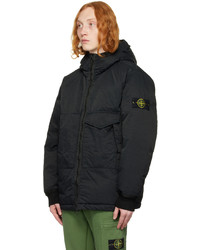 schwarze Daunenjacke von Stone Island