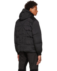 schwarze Daunenjacke von Stone Island