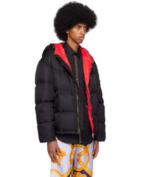 schwarze Daunenjacke von Versace