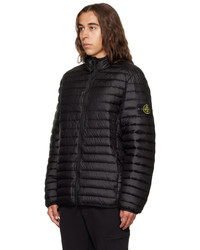 schwarze Daunenjacke von Stone Island