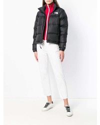 schwarze Daunenjacke von The North Face