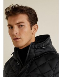 schwarze Daunenjacke von Mango Man