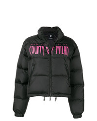 schwarze Daunenjacke von Marcelo Burlon County of Milan