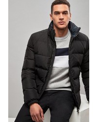 schwarze Daunenjacke von next