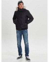 schwarze Daunenjacke von ONLY & SONS