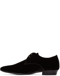 schwarze Derby Schuhe von Saint Laurent