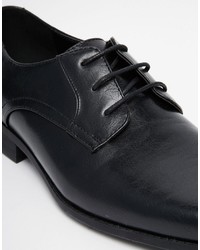 schwarze Derby Schuhe von Asos