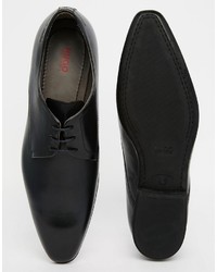 schwarze Derby Schuhe von Hugo