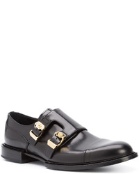 schwarze Derby Schuhe von Versace