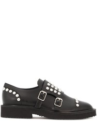 schwarze Doppelmonks aus Leder von Giuseppe Zanotti Design