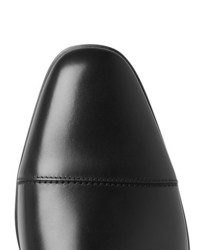 schwarze Doppelmonks aus Leder von Hugo Boss
