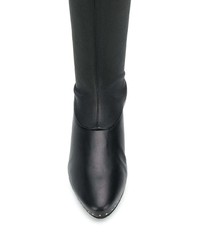 schwarze elastische kniehohe Stiefel von Jil Sander