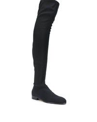 schwarze elastische Overknee Stiefel von Sergio Rossi