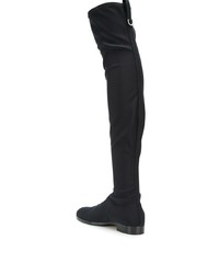 schwarze elastische Overknee Stiefel von Sergio Rossi