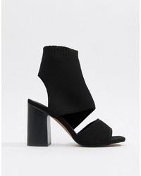 schwarze elastische Sandaletten von ASOS DESIGN