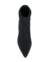 schwarze elastische Stiefeletten von Alexander Wang