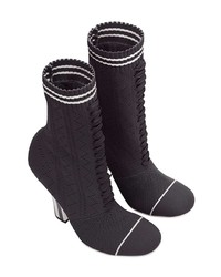 schwarze elastische Stiefeletten von Fendi