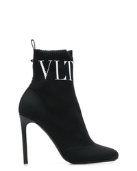 schwarze elastische Stiefeletten von Valentino