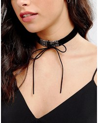 schwarze enge Halskette aus Samt von Asos