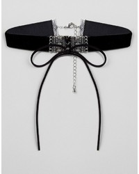 schwarze enge Halskette aus Samt von Asos