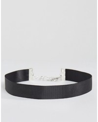 schwarze enge Halskette aus Satin von Asos