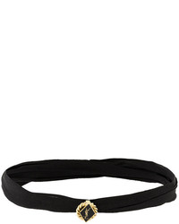 schwarze enge Halskette aus Seide von Saint Laurent