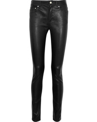 schwarze enge Hose aus Leder von Acne Studios