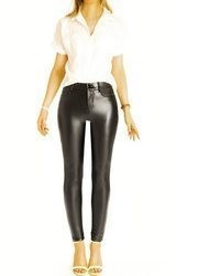 schwarze enge Hose aus Leder von be styled