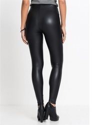 schwarze enge Hose aus Leder von bonprix