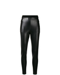 schwarze enge Hose aus Leder von Ermanno Scervino