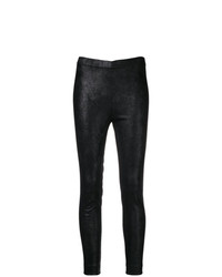 schwarze enge Hose aus Leder von Gentry Portofino