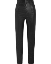 schwarze enge Hose aus Leder von Givenchy