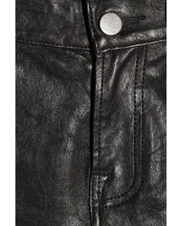 schwarze enge Hose aus Leder von J Brand
