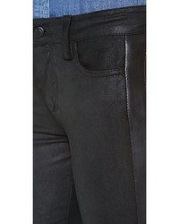 schwarze enge Hose aus Leder von Joe's Jeans