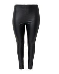 schwarze enge Hose aus Leder von s.Oliver