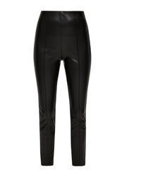 schwarze enge Hose aus Leder von s.Oliver