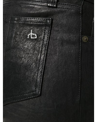 schwarze enge Hose aus Leder von Rag & Bone